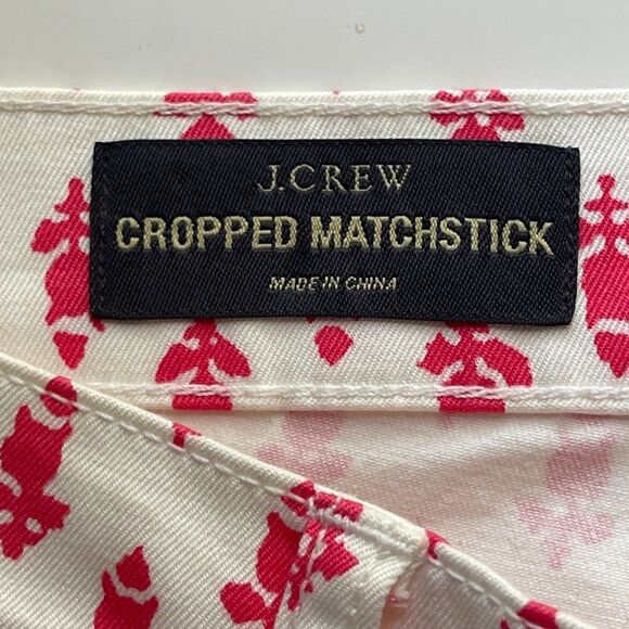 J.Crew Matchstick Cropped Jeans Thistle Print NWOT, Size 26 - Picture 4 of 13